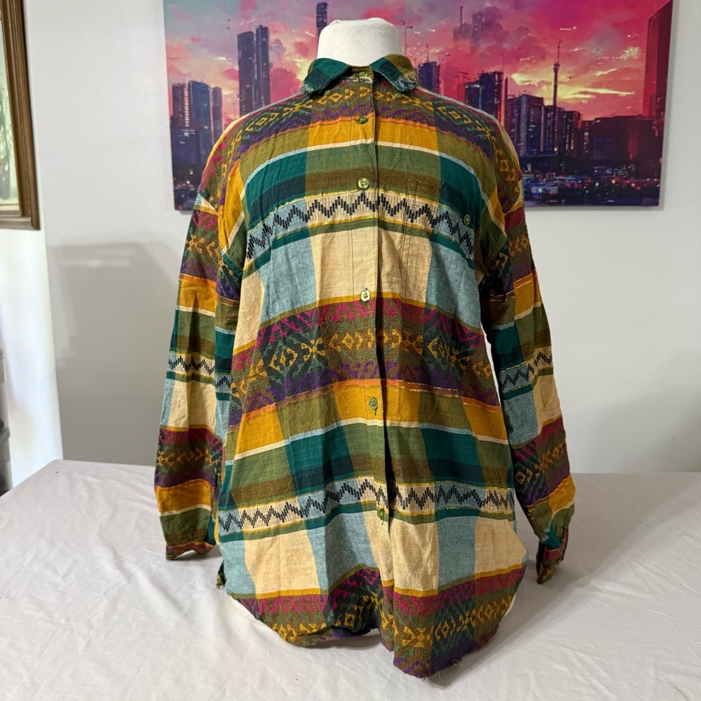 Christina Multicolor Striped Button Down Shirt